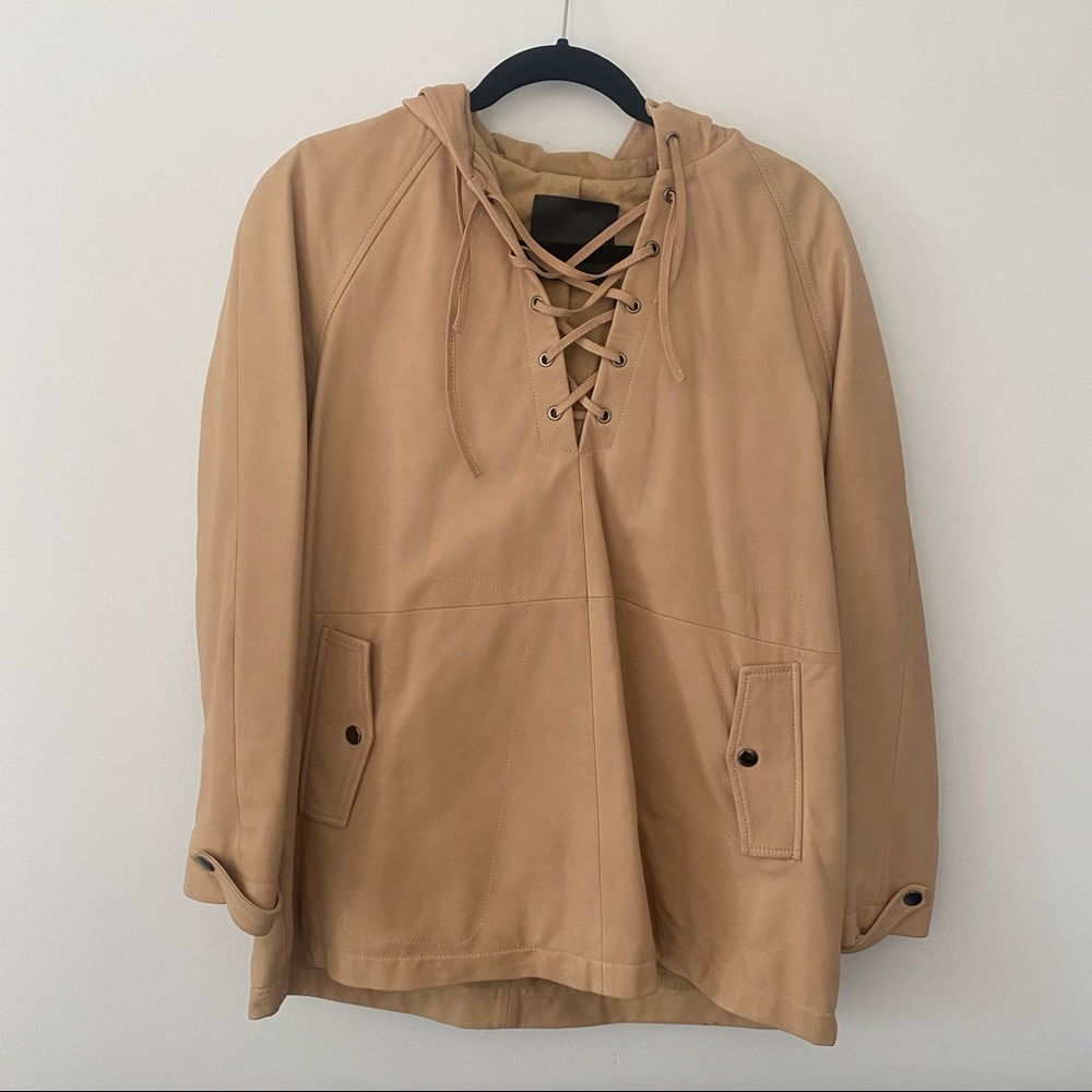 Veda Leather Hoodie